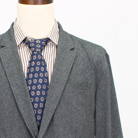 Kenneth Cole 46L Gray Solid 2-Button Sport Coat Blazer Jacket G520 - Picture 5 of 11